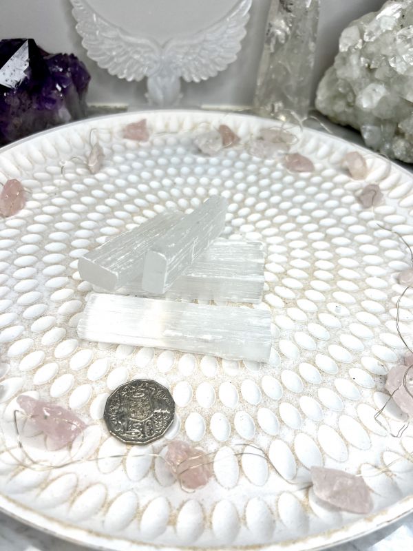 Selenite Stick 10 cm from Morocco