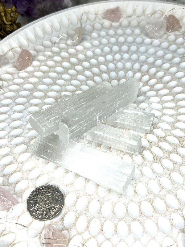 Selenite Stick 10 cm from Morocco