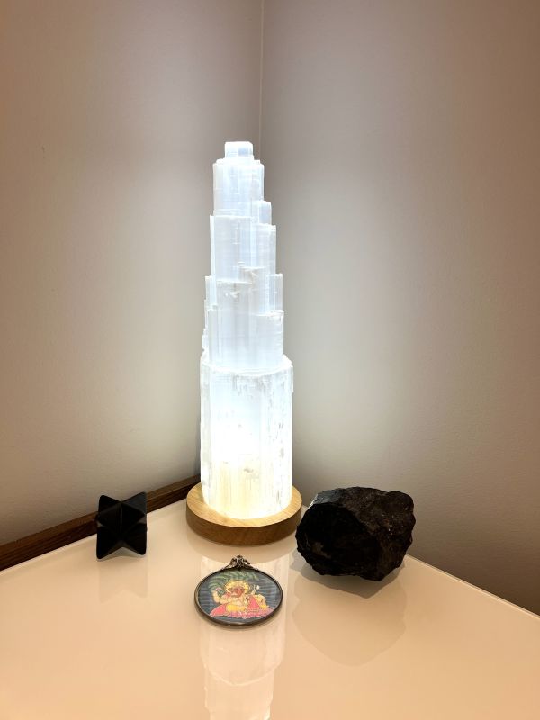 Selenite LAMP 35 cm Tower  