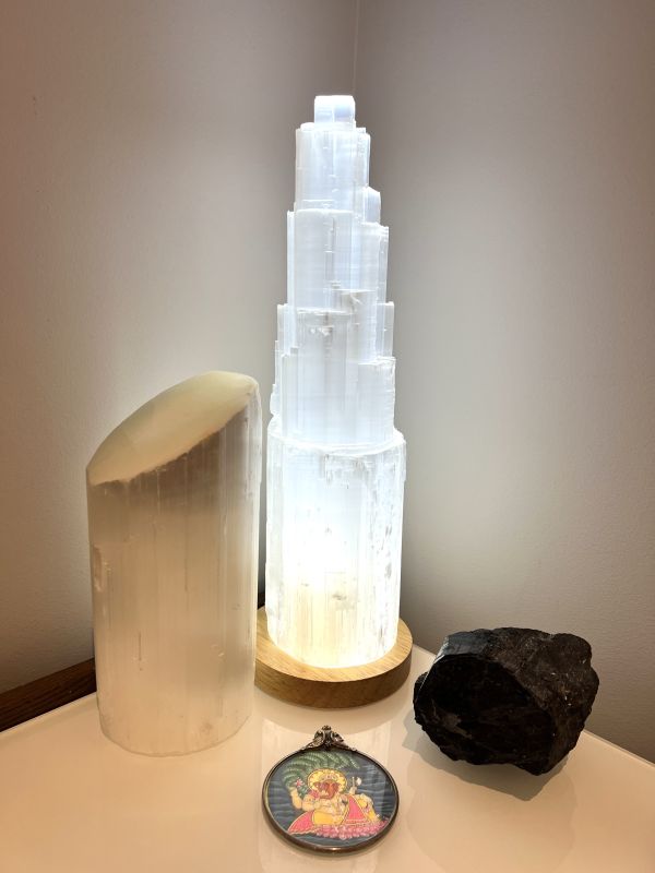 Selenite LAMP 35 cm Tower  