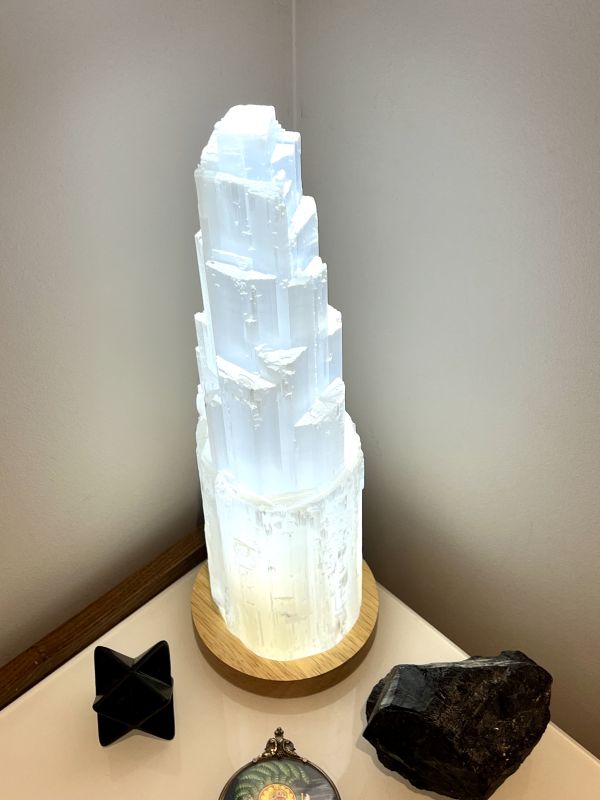 Selenite LAMP 35 cm Tower  